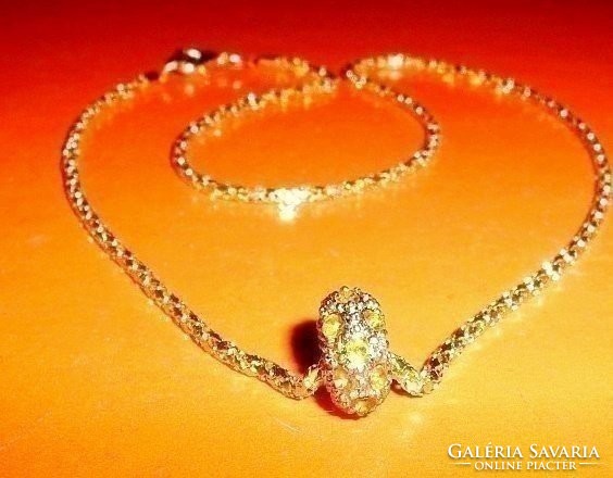 Arany fényű Swarovski Pandora jellegű Gyöngy Arany Gold Filled Nyaklánc