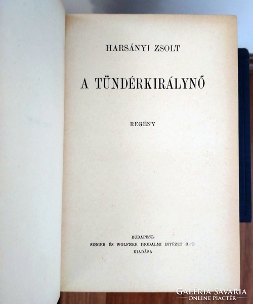 Harsányi Zsolt:  A Tündérkirálynő, dombornyomott vászon kötésben