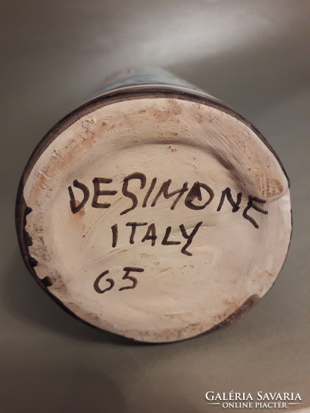 Collector's Desimone ceramic vase marked with an extremely rare pattern