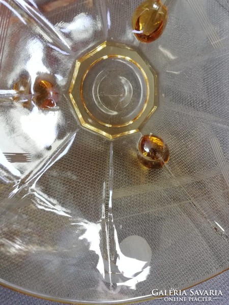 Amber old glass centerpiece
