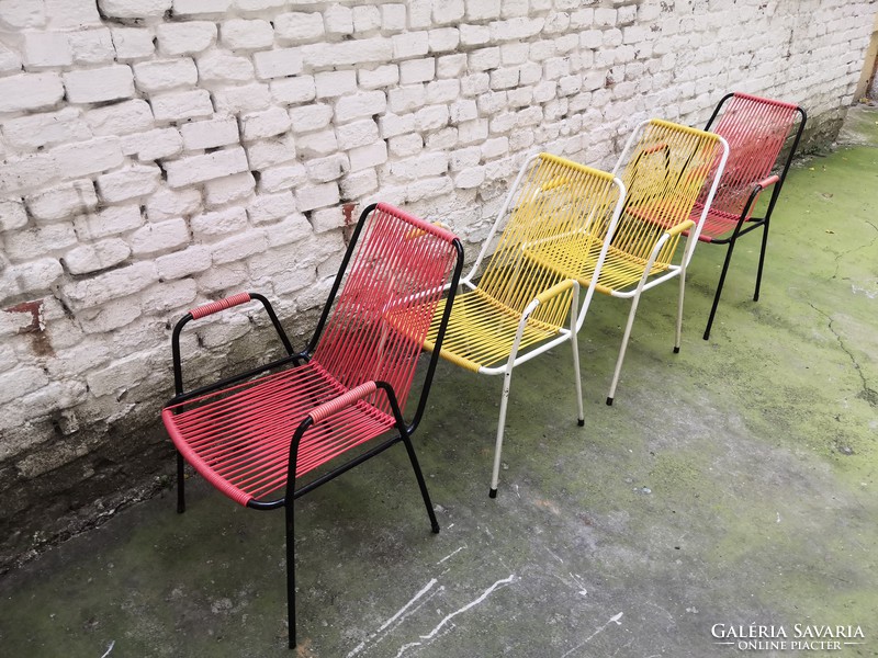 60's retro spaghetti chair set 4 pcs # 018