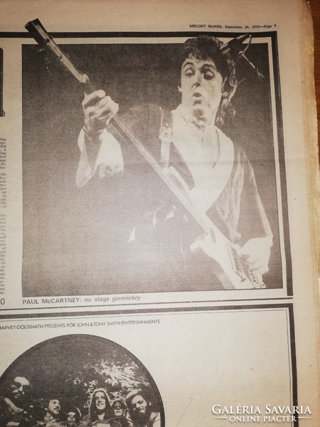 Melody Maker magazin 1975-ös kiadásának néhány példánya