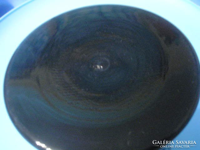 U1-11-14 Biedermeier fújt szakított vastag bordó üveg kehely ritkaság hibátlan