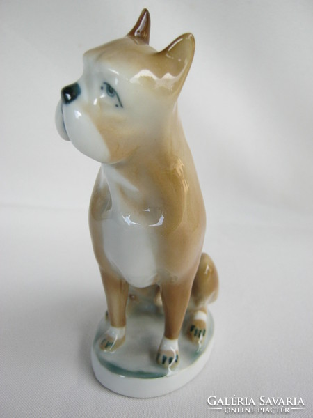 Zsolnay porcelain boxer dog