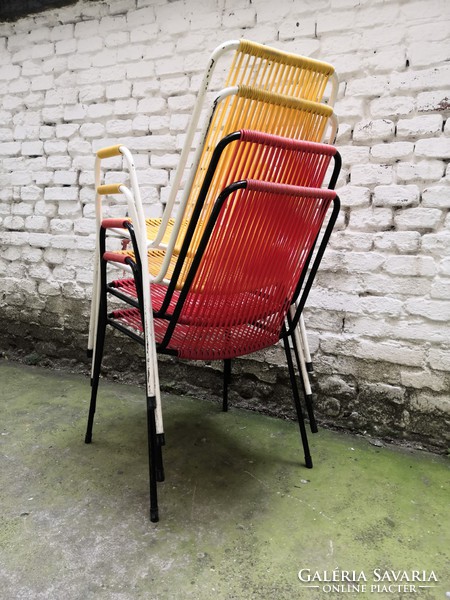 60's retro spaghetti chair set 4 pcs # 018
