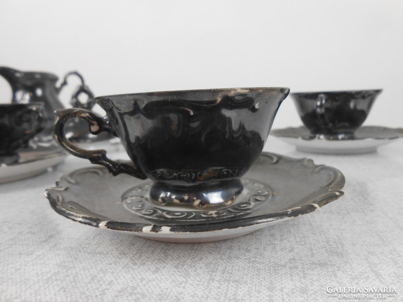 Bavaria decor silver-plated coffee set (partially damaged and incomplete)