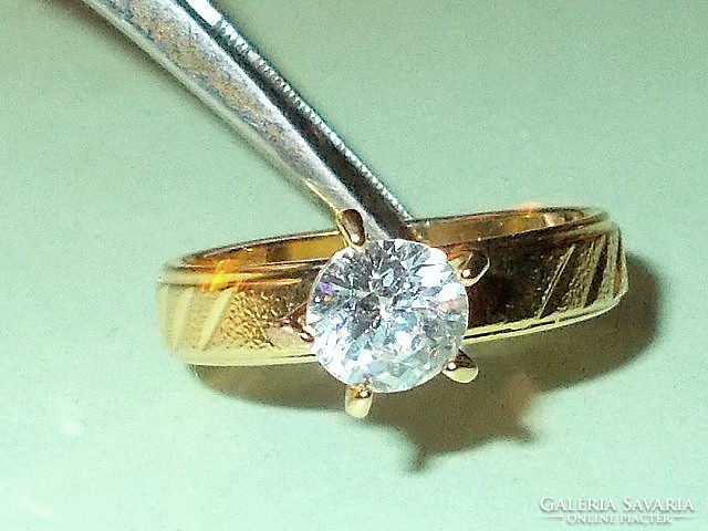 Art deco mest. Diamond stone gold filled ring with 6.5
