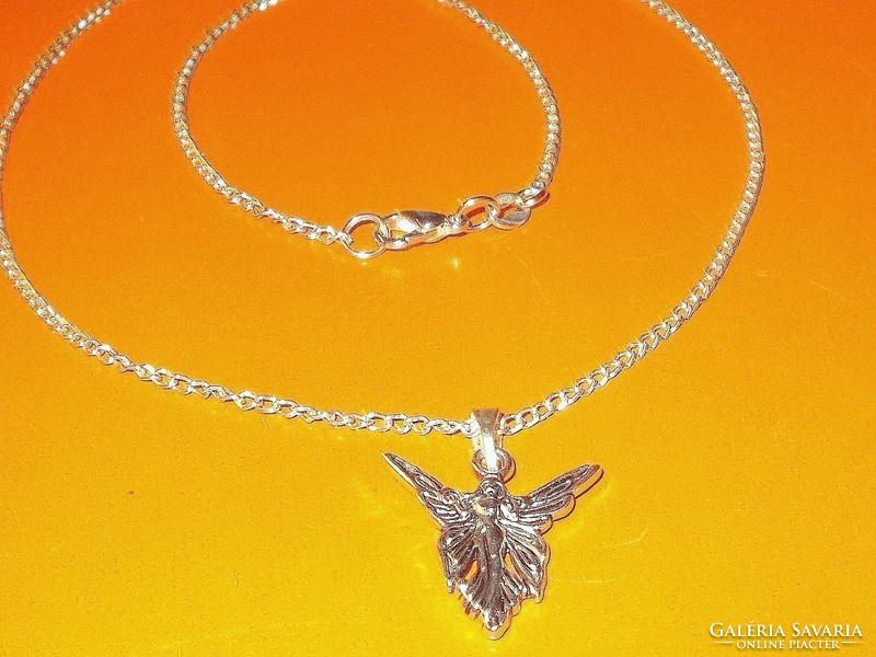 Winged fairy tibetan silver necklace
