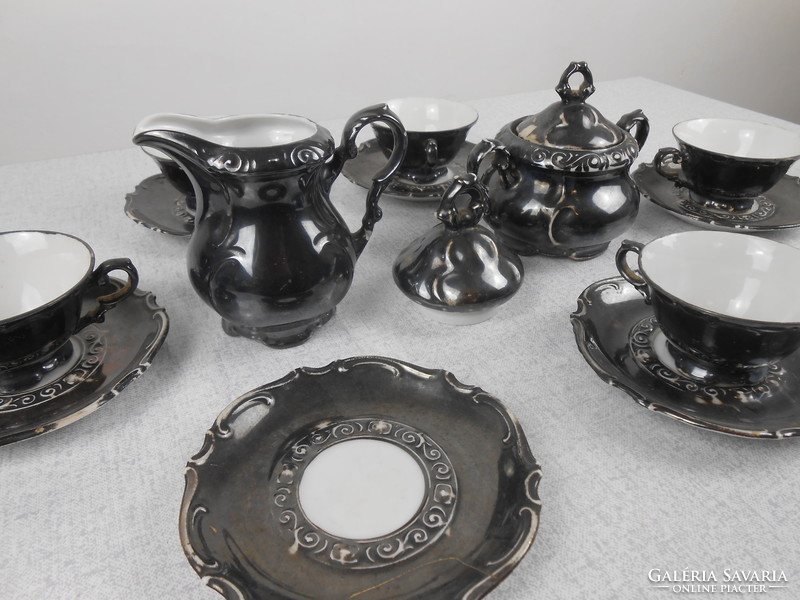 Bavaria decor silver-plated coffee set (partially damaged and incomplete)