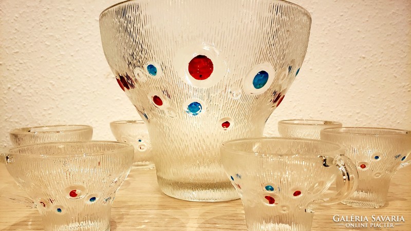 Hand painted glass nodding set