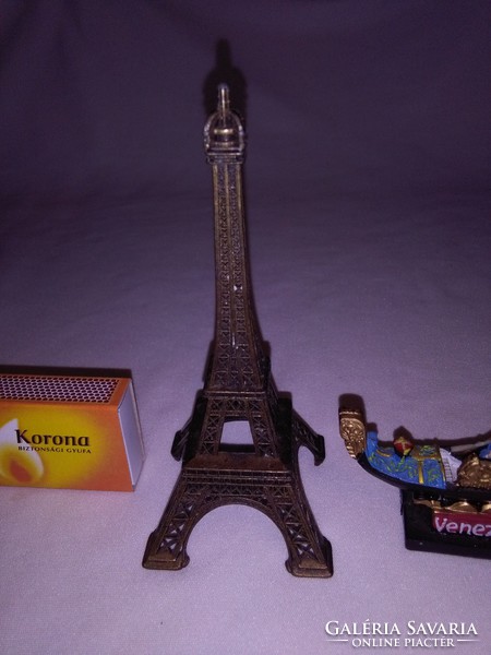 Retro emléktárgy, szuvenir - két darab együtt - Eiffel torony, Velencei gondola
