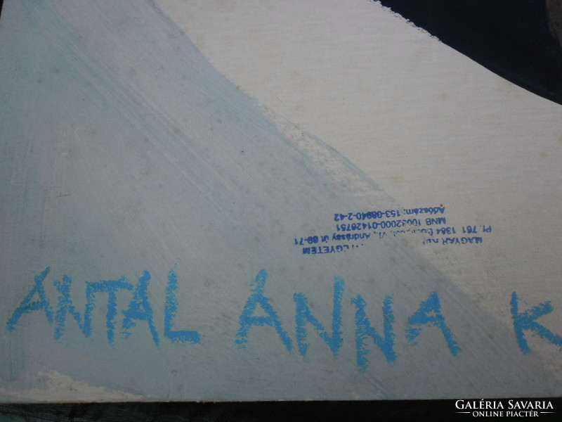 Antal Anna ( 1986-), a Magyar Képzőművészeti Egyetem egykori hallgatójának alkotása, olaj-papír