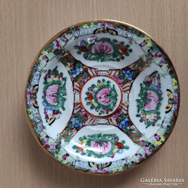 Kézzel festett gyönyörű, aranyozott, porcelán kínai kávéskészlet hozzávalókkal