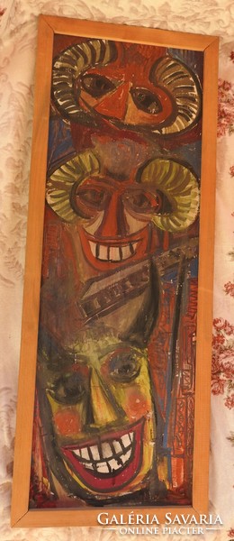 The painting of László Puskás (Hungary, February 22, 1941–) is masquerade