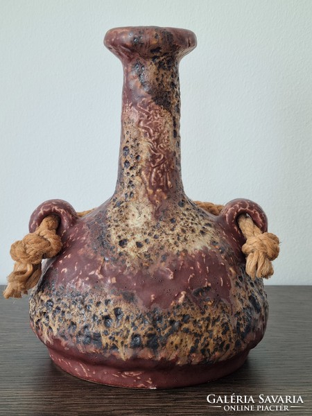 Dümler & Breiden German applied art fat lava ceramic vase
