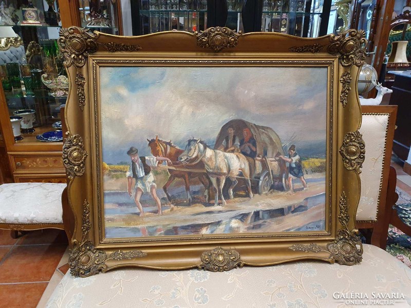 Paul Udvary oil painting - original blondel frame