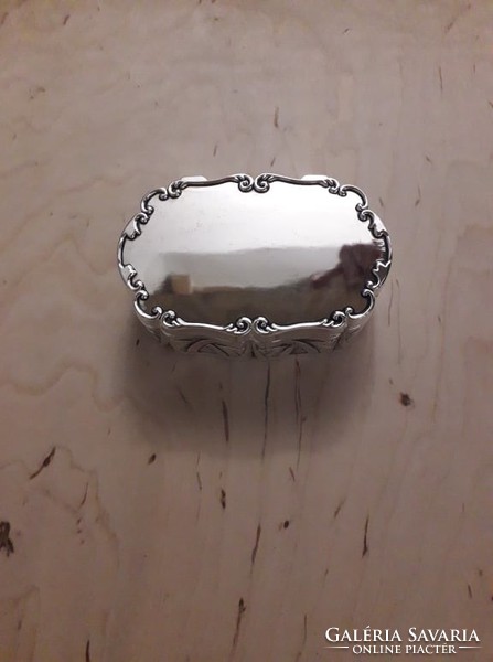 Beautiful silver-plated jewelry box, engraved