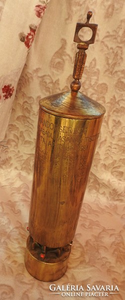 Applied goldsmith work - bronze wandering goblet in honor of the liberation of Szeged - 1981-1986
