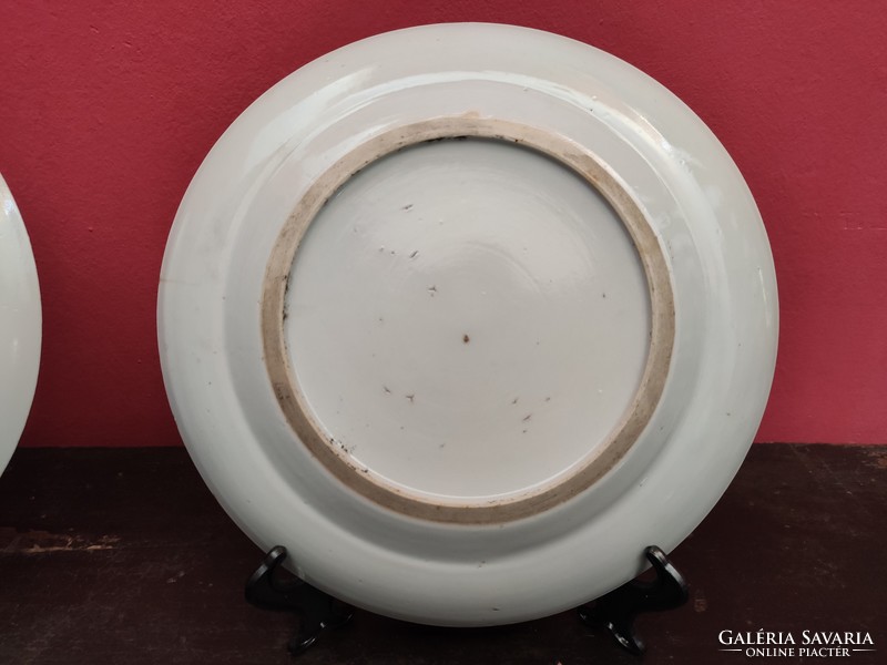 Antik kínai porcelán tányér pár.
