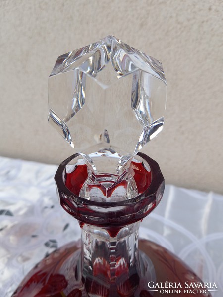Art deco lead crystal wine set_rarity!