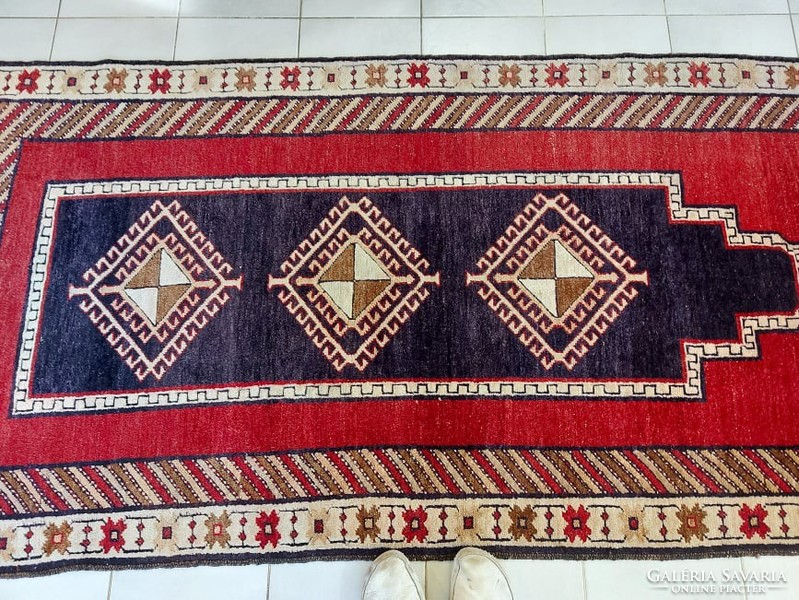 Kazakh pattern 96x192 hand-knotted wool Persian prayer rug bfz_25