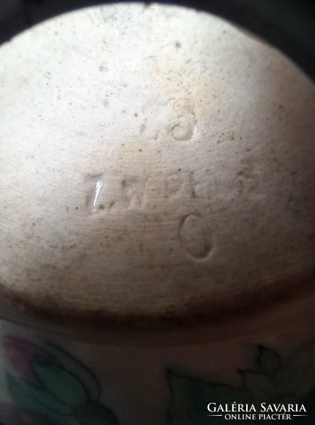 Extra rare, 1890s zsolnay jug, marked, intaglio. One of the first indications.