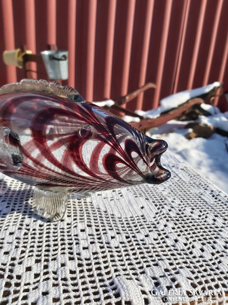 Beautiful large fabulous colorful glass fish glassfish nostalgia piece collector beauty