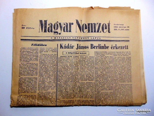 1963 június 30  /  Magyar Nemzet  /  Ssz.:  19308