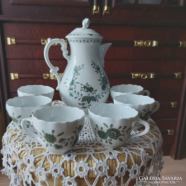Quality hutschenreuther germany 6 person porcelain tea coffee set, marked, in perfect condition