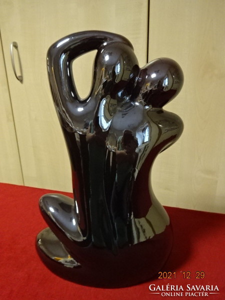 Gilde German glazed ceramic, two statues, height 35 cm. He has! Jókai.