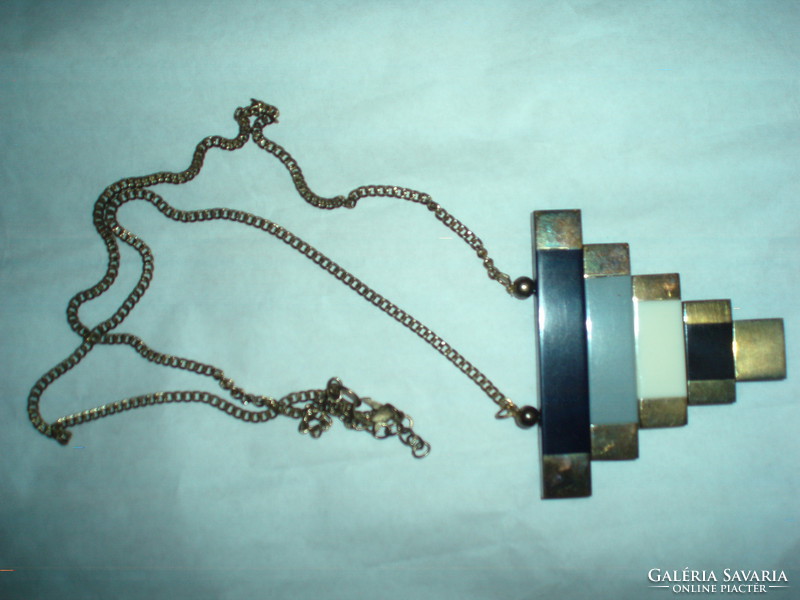 Vintage art deco vinyl necklace