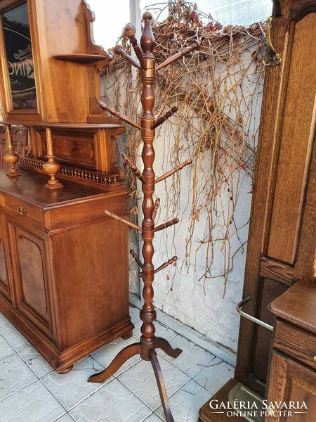 Hanger made of turned wood in antique style
