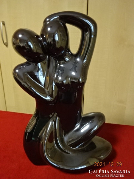 Gilde German glazed ceramic, two statues, height 35 cm. He has! Jókai.