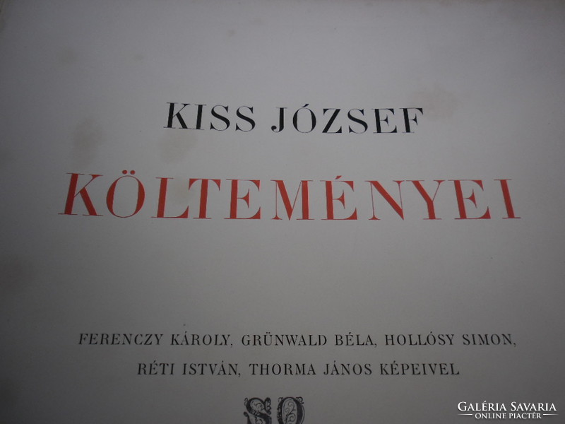 Szecessziós.Kiss József verses kötete. Neves művészek által illusztrált kötet.