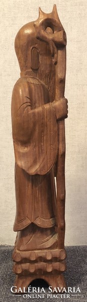Oriental sage - wooden statue