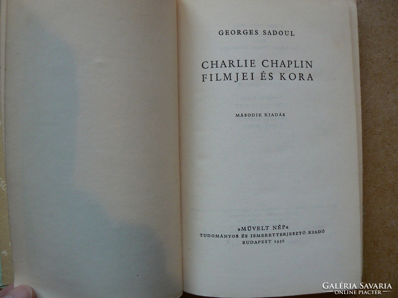 CHAPLIN), GEORGES SADOUL 1956, (MÁSODIK KIADÁS) KÖNYV JÓ ÁLLAPOTBAN,