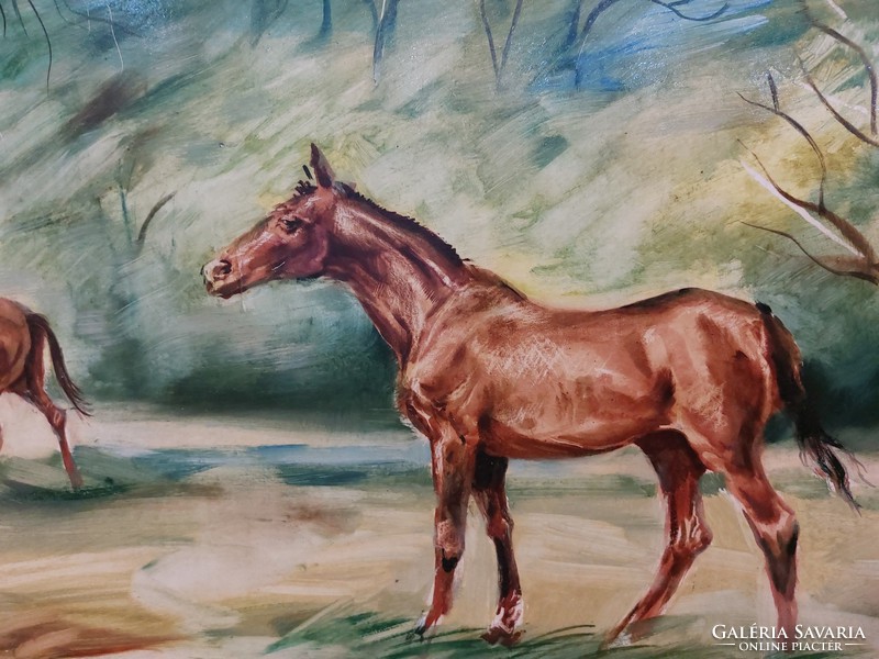 Field desi painting horses