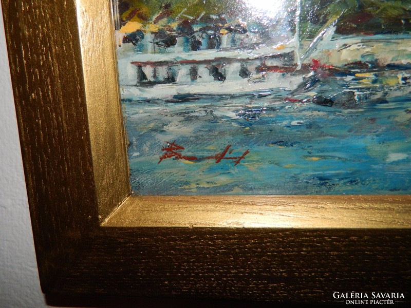 Impressionist marked quality painting: beach - unknown artist
