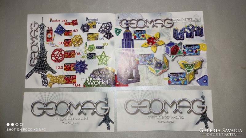 Geomag parts are also 180 pieces of construction toy parts