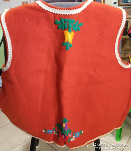 Embroidered, felt vest