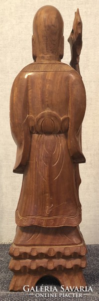 Oriental sage - wooden statue