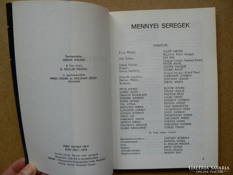 MENNYEI SEREGEK (EGY FILM DOKUMENTUMAI) 1983, KÖNYV JÓ ÁLLAPOTBAN,