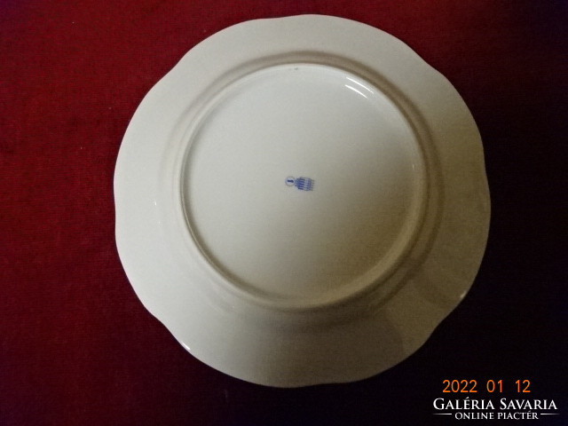 Zsolnay porcelain flat plate, feathered, diameter 23.5 cm. He has! Jókai.