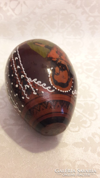 Retro Easter egg, wooden egg (l2041)