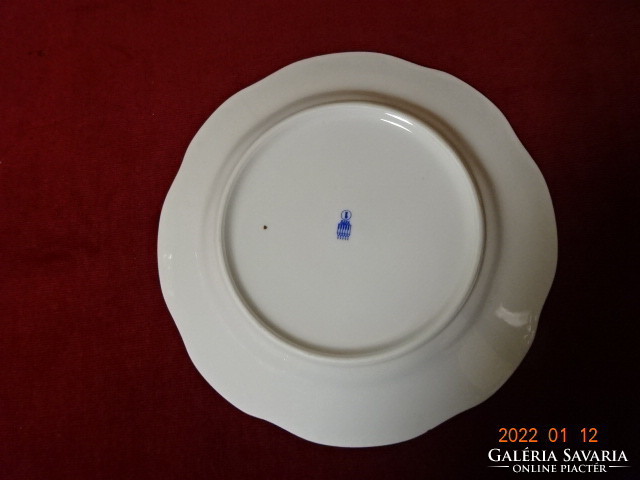Zsolnay porcelain flat plate with feathered, crystal catering company seal. He has! Jókai.