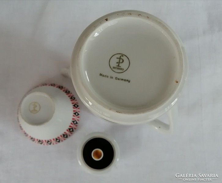 Freiberg porcelain coffee pot and sugar bowl