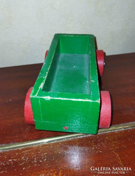 Retro wooden toy trolley