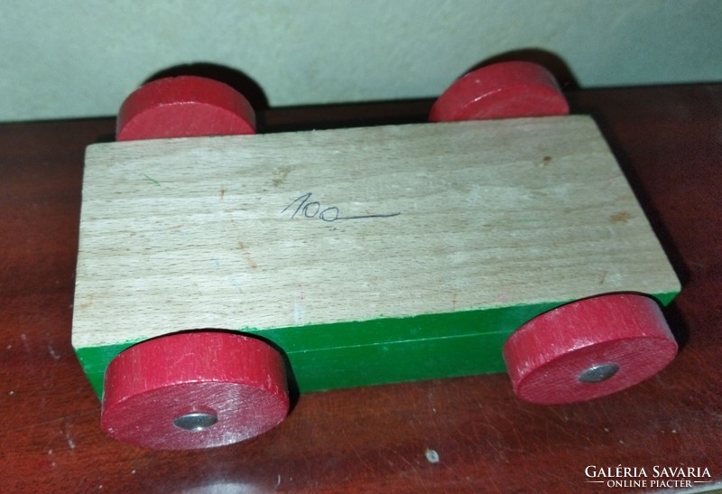 Retro wooden toy trolley