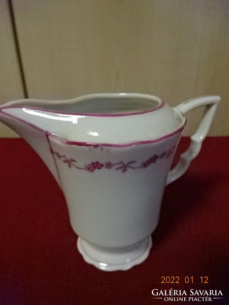 Zsolnay porcelain milk spout, antique, shielded, elephant, pink pattern. He has! Jókai.