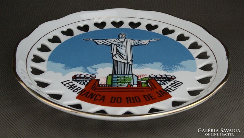 1H221 Rio de Janeiro áttört porcelán tányér 19.3 cm